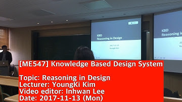 171113 Knowledge Based Design System : Reasoning in Design