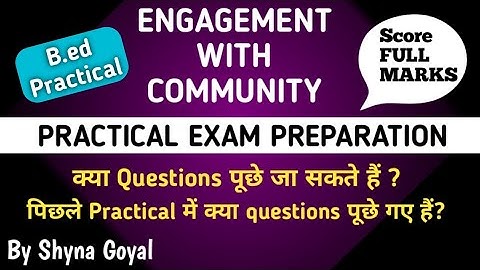 Engagement With Community| #practical|#Viva|Community engagement|B.ed practical Sem3|Pup b.ed