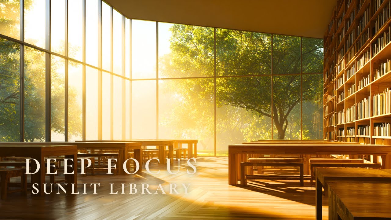 Deep Focus Piano for Study & Work (3 Hours) – Sunlit Study Hall