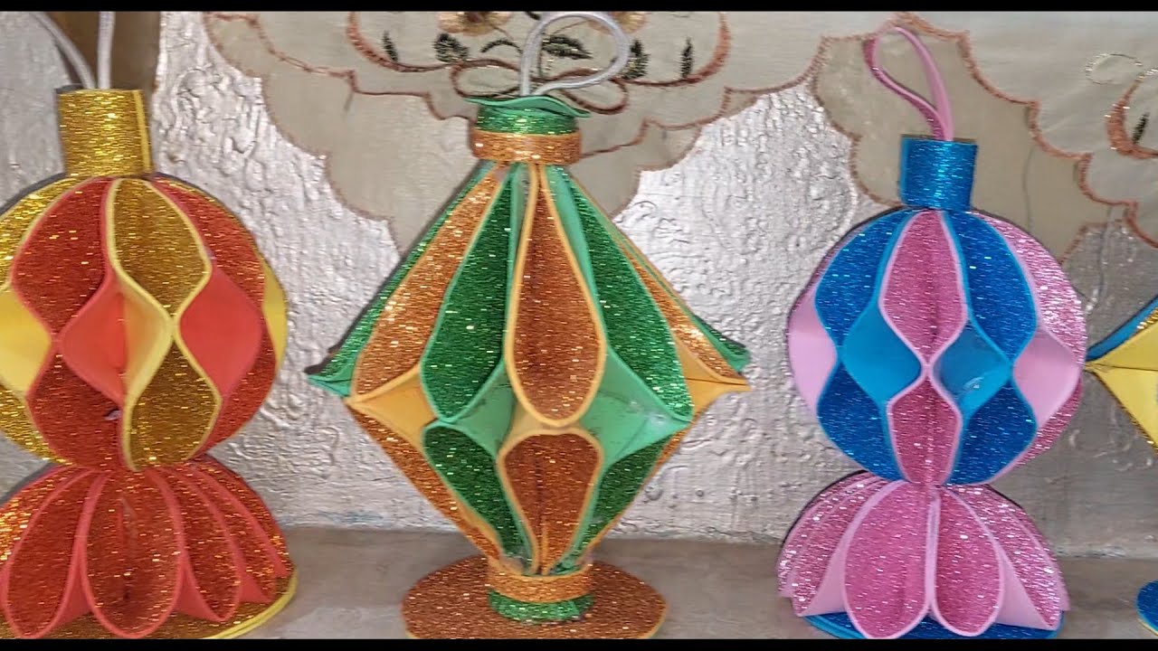 طريقة عمل فوانيس رمضان بورق الفوم حالو يا حالو رمضان كريم🌛🌛🌛🌛🌛🌛🌛🌞