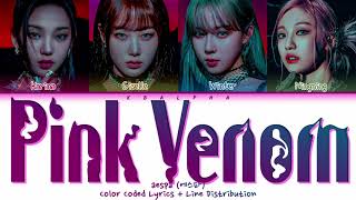 How would aespa sing ‘Pink Venom’ by BLACKPINK (Color Coded Lyrics + Line Distribution)