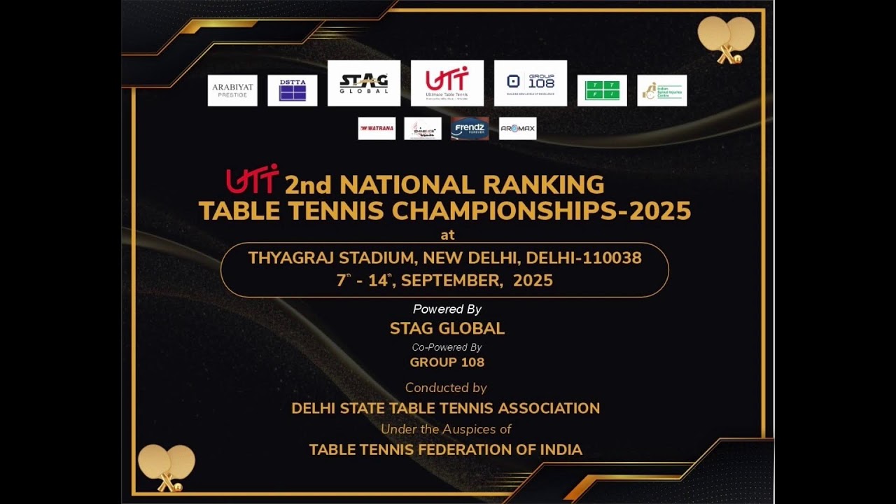 YGS-19 Finals | Table-2 | 11th Sept | UTT 2nd National Ranking Table Tennis Championship-2025