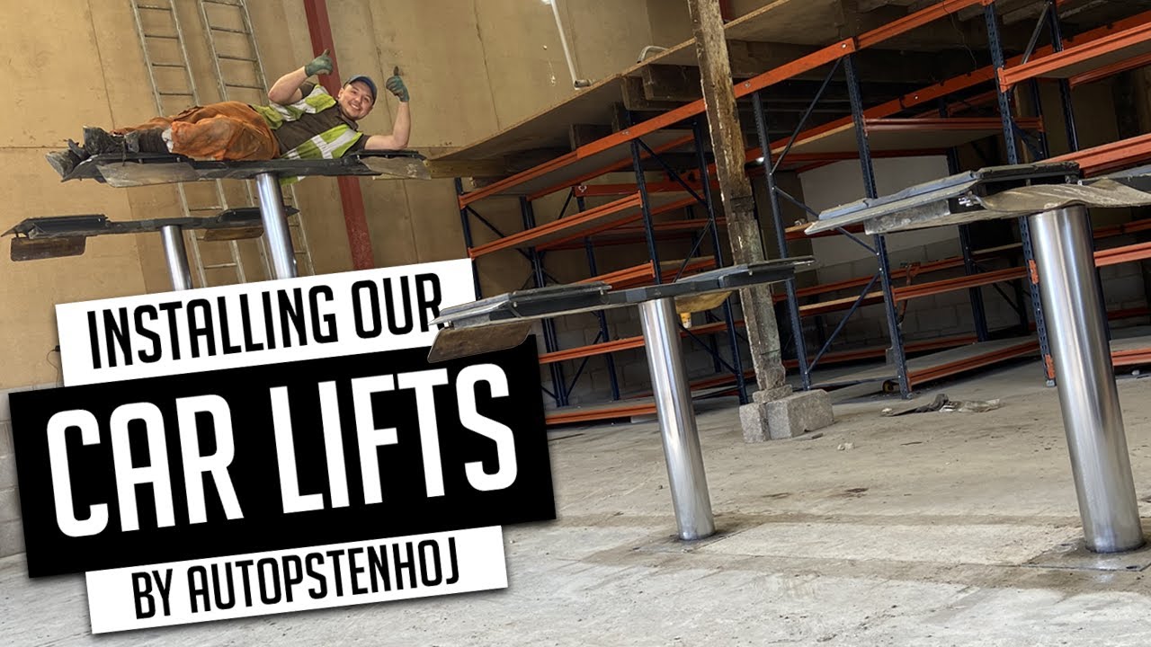 INSTALLING OUR NEW AUTOPSTENHOJ CAR LIFTS! YouTube