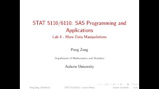 SAS - Lab 4 - More Data Manipulation - Part A Profile