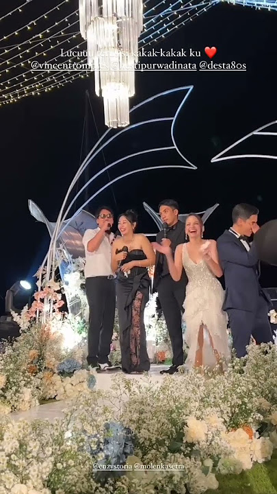 Hadiri Wedding Party Enzy, Humor Tonight Show masih kebawa😆  #vincent #hestipurwadinata #desta #enzy
