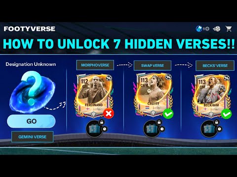 HOW TO UNLOCK 7 HIDDEN VERSES FOOTYVERSE FC MOBILE | 113 OVR SWAP VERSE EXCHANGE FC MOBILE 26!