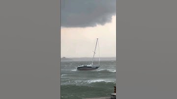 Small sailing yachts in the storm #sailingyacht #storm