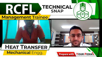 Heat Transfer Technical Snap for RCFL Management Trainee | Mechanical Engg. | Start Preparation