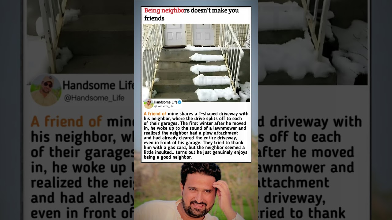 Being neighbors doesn't make you friends