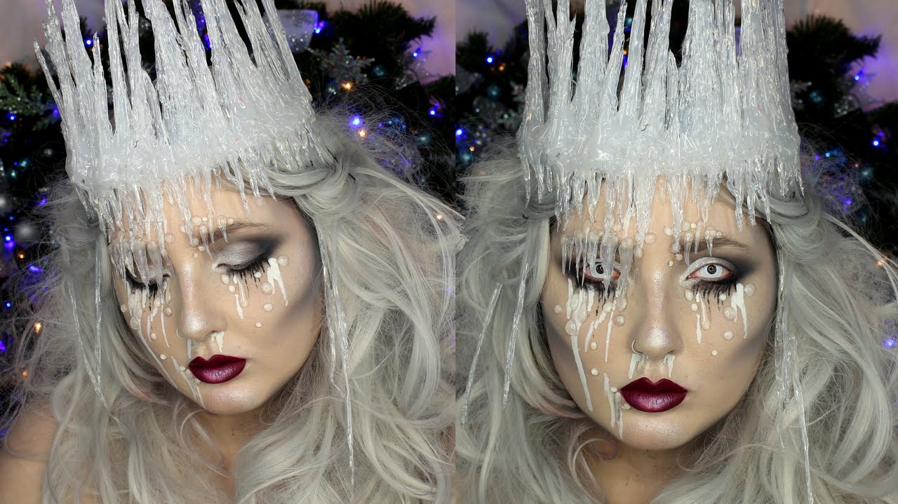 Ice Queen Makeup Tutorial DIY Ice Crown Jordan Hanz YouTube