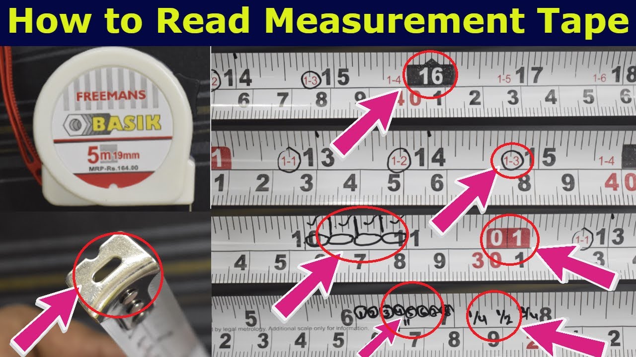 How to read Measurement Tape / Inch / Feet / mm / cm / Meter 