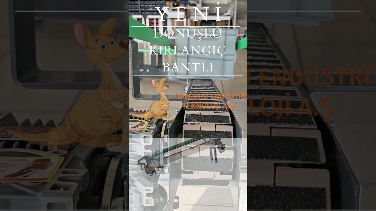 Kanguru Endüstri'den Kırlangıç lentli Kasa veya koli daşıma konveyeri #konveyer #kanguruendüstri