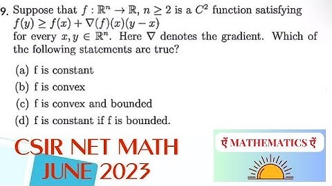 ID-704069 Real analysis | CSIR NET JUNE 2023 | Convex function