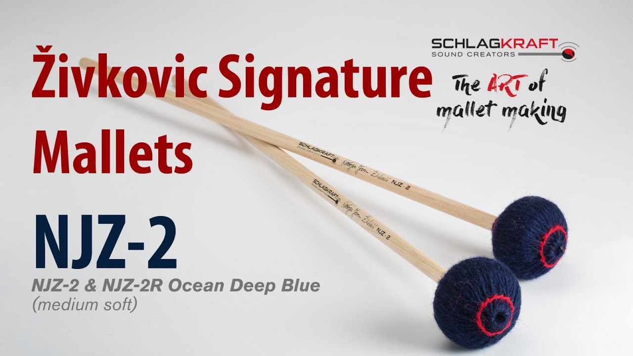 Schlagkraft Zivkovic Marimba Mallets - Deep Ocean Blue (Rattan