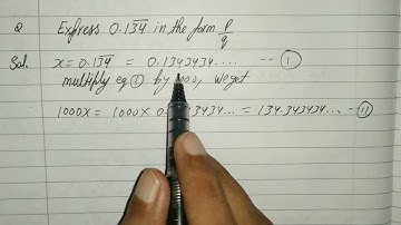 Express 0.1343434... in the form of p/q