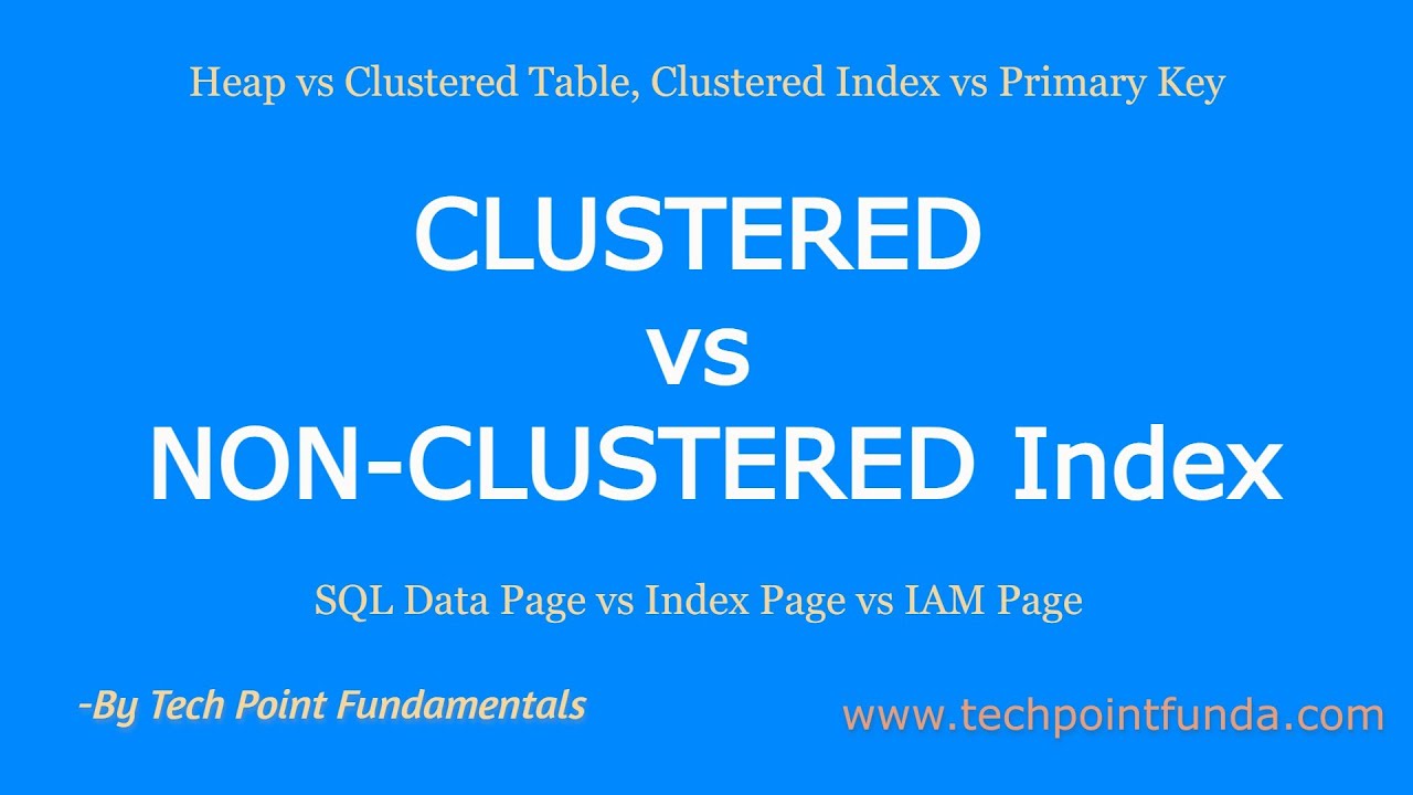 Clustered vs nonclustered Index. Clustered.