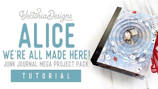 Alice in Wonderland Junk Journal Mega Project Pack | Tutorial | Mini Junk Journal
