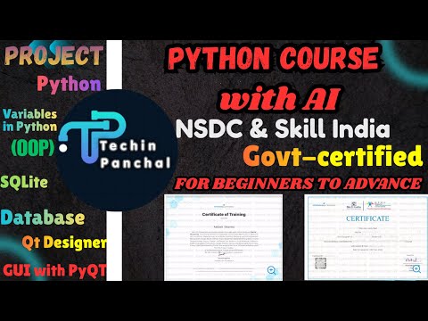 Python Course with AI Govt-certified NSDC & Skill India certificate Includes placement assistance.