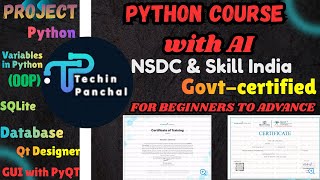 Python Course with AI Govt-certified NSDC & Skill India certificate Includes placement assistance.