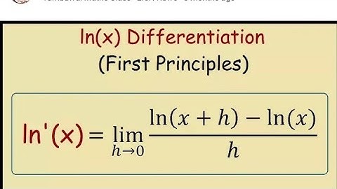 Derivative of ln(x) from first principle