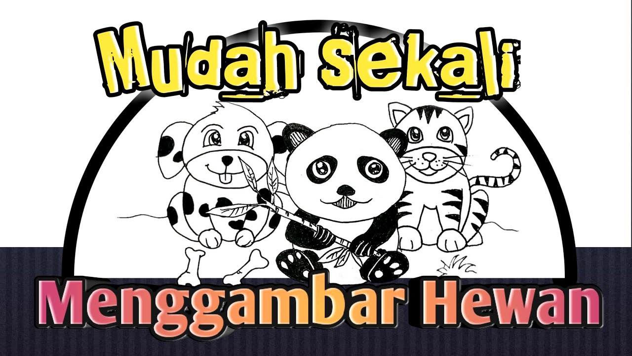  Menggambar  hewan  dengan mudah untuk anak Part 1 YouTube