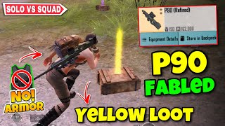 Play With P90 Only Without Armor In Arctic Base Challenge 🥵 - Solo vs Squad ✅ | Pubg Metro Royale
