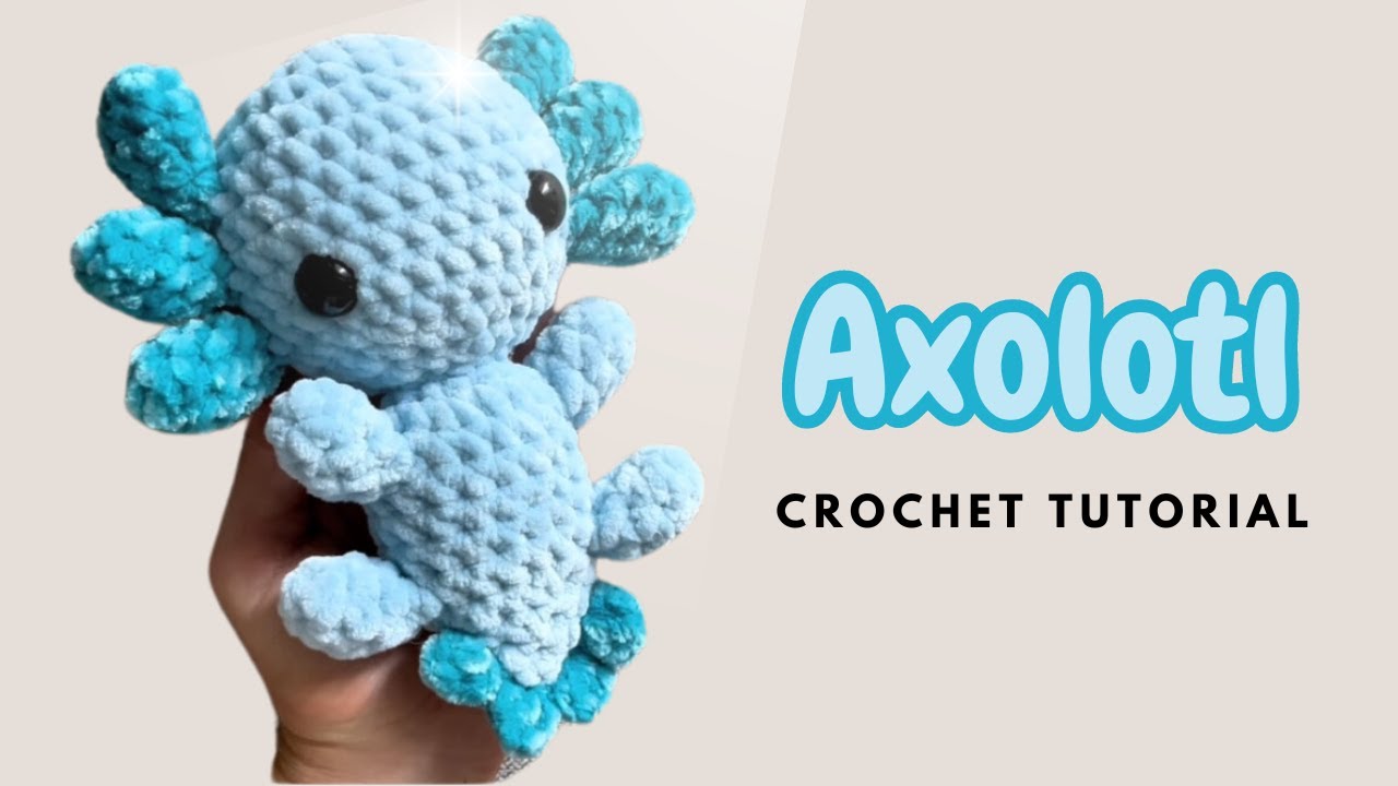 ✿ Аксолотль крючком без шитья ✿ | Урок по вязанию крючком амигуруми для начинающих