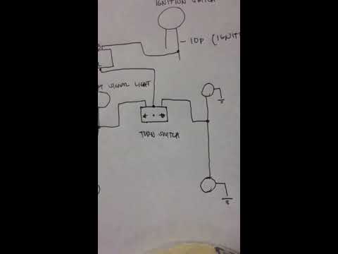 motorcycle signal light relay wiring diagram - YouTube