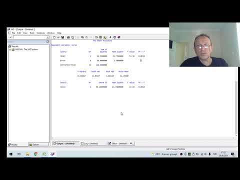 Video: SAS'ta Anova nedir?
