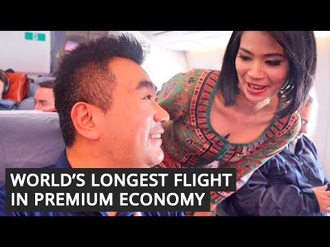 The LONGEST FLIGHT in the World in Premium  ECONOMY with Singapore Airlines