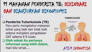 5 Makanan dihindari dan 6 Dianjurkan Untuk Penderita TBC | TB Paru | Pengobatan OAT