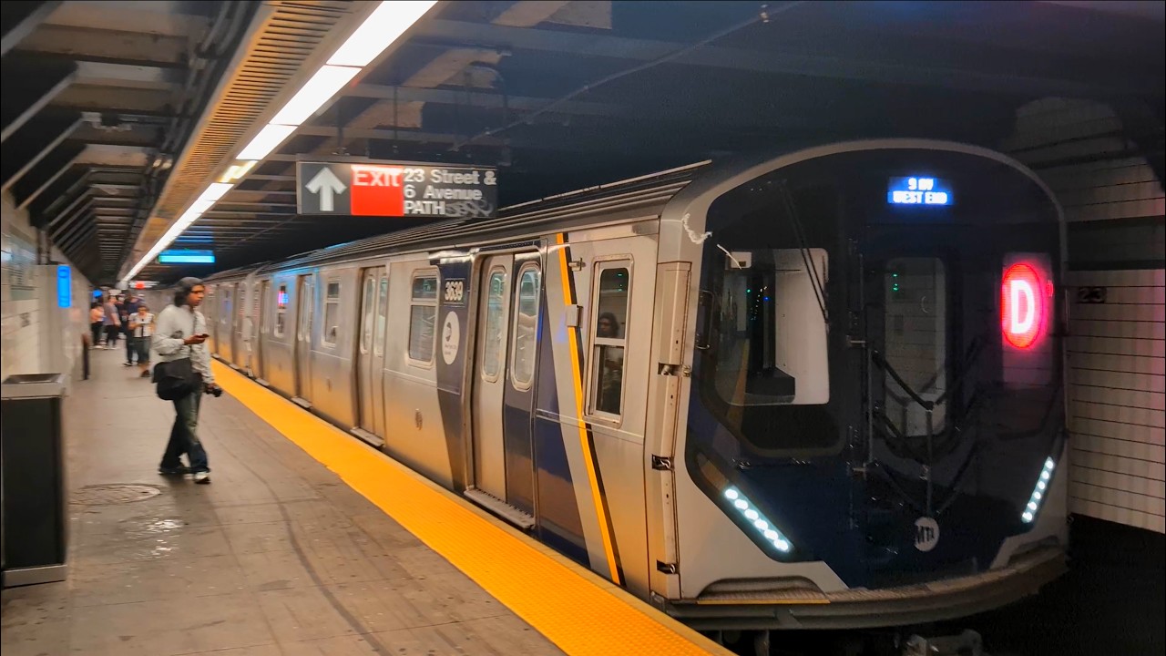 R68 Vs R211 NYC Subway: R68 (D) Train Stopping @ 23rd Street - 6th Ave, Followed By ...