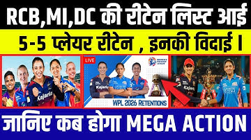 WPL 2026 Retained List 🔥 | Mega Auction Date Announced l RCB,MI,GJ,UPW,DC l SMRITI, HARMANPREET ll