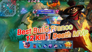 Best Build Franco Full Damage THIS DAMAGE FRANCO IS ILLEGAL! 12/1 MVP Gameplay (One Hook = Delete)
