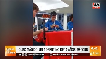 Insólito: un argentino de 14 años fue récord al armar un cubo mágico I A24