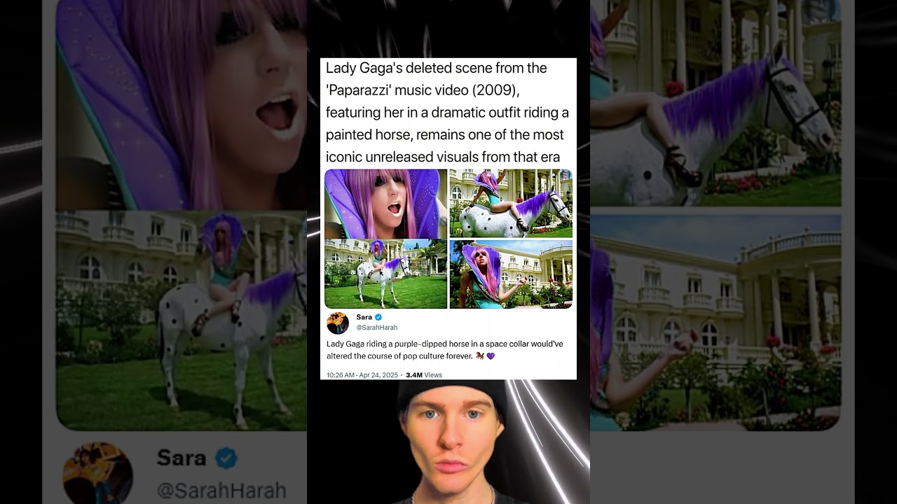 Lady Gaga's deleted scene from the 'Paparazzi' music video (2009), featuring her in a dramatic