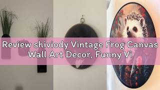 Review shiviody Vintage Frog Canvas Wall Art Decor Funny Victorian Frog Gothic Animal Wall Art Ret