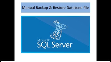 How to take backup and restore of sql server database manually.