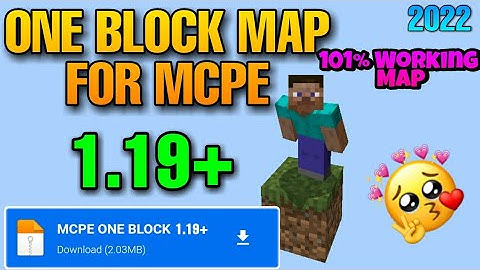 FINALLY !! MINECRAFT ONE BLOCK MAP DOWNLOAD 1.19+ || 2022 || ONE BLOCK MAP FOR MCPE || BROMZZI