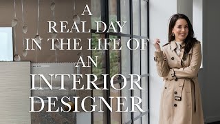 My REAL day in the life as an Interior designer- * GRWM, sourcing &amp; client presentation- productive*