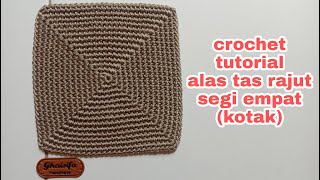 Crochet Tutorial || Cara Merajut Alas Tas Segi Empat || Alas Tas Rajut Kotak || Merajut Untuk Pemula