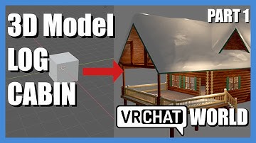 3D Modeling a Snowy Log Cabin in Blender | Create a COMPLETE VRChat World from SCRATCH Part 1