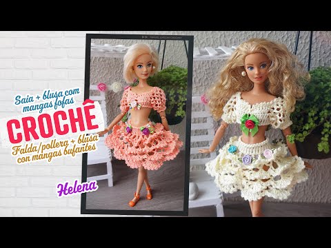 How to Make Crochet Party Dress For Barbie Dolls - Top With