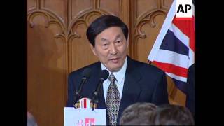 UK: LONDON: CHINESE PREMIER ZHU RONGJI VISIT UPDATE