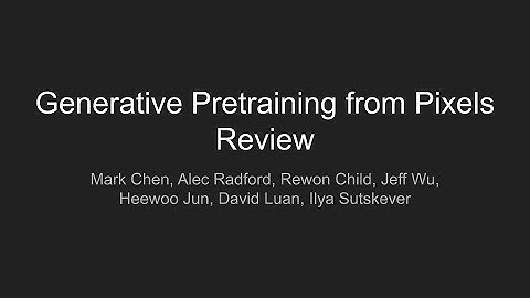 Generative Pretraining from Pixels