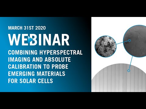 Combining hyperspectral imaging and absolute calibration to probe emerging materials for solar cells