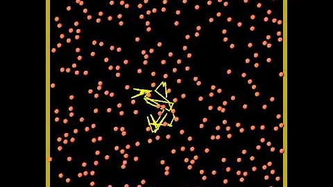2D Animation of "random walk"  During Diffusion of...