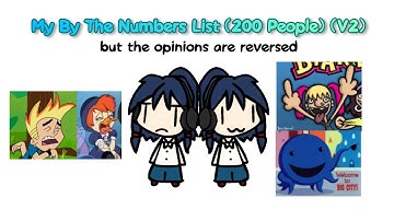 My By The Numbers List (200 People) (V2) but the opinions are reversed