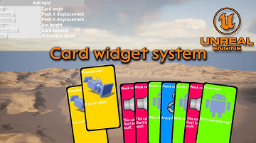 Card widget system tutorial - Unreal Engine 5