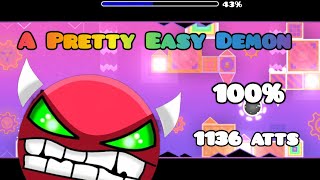Geometry Dash - A Pretty Easy Demon (100%) (Hard Demon by truongwf) (1136 atts)
